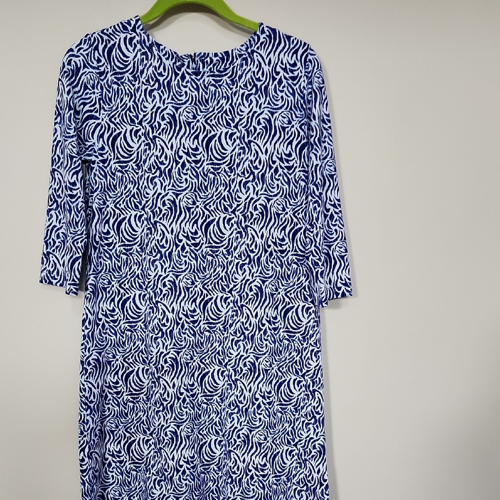Vineyard Vines Girls Blue White Pattern Dress Size XL 16 Preowned